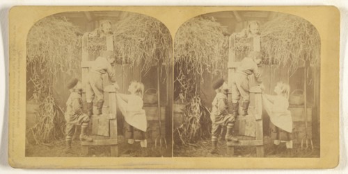 Hunting Hen's Egg; Franklin G. Weller, American, 1833 - 1877, 1871; Albumen silver print