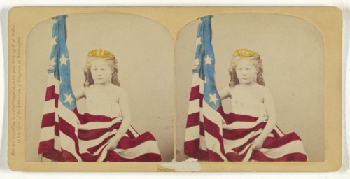 Columbia; Franklin G. Weller, American, 1833 - 1877, 1873; Hand-colored Albumen silver print