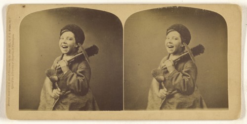 A Street Musician; Franklin G. Weller, American, 1833 - 1877, 1871; Albumen silver print