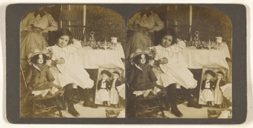 M.E. Wendt and her dolls Dec 1903; Julius M. Wendt, American, active 1900s - 1910s, December 1903; Gelatin silver print