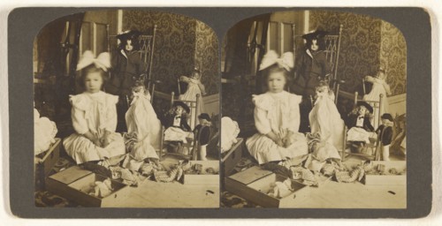 M.E. Wendt and her toys. Dec. 1903. 396 Clinton Ave. Albany, N.Y; Julius M. Wendt, American, active 1900s - 1910s, December