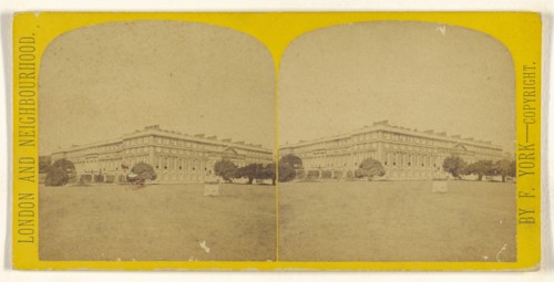 Hampton Court Palace, from South East; Frederick York, British, 1823 - 1903, 1865 - 1875; Albumen silver print