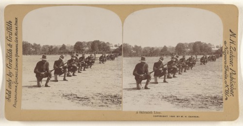 A Skirmish Line; M.H. Zahner, American, active 1880s - 1890s, 1898; Gelatin silver print