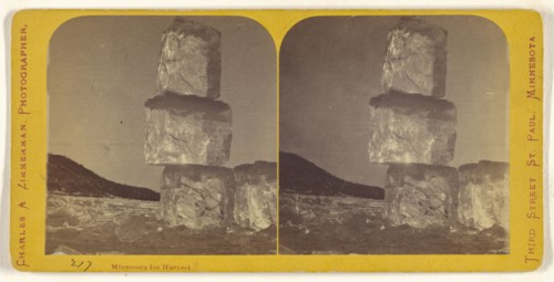 Minnesota Ice Harvest; Charles A. Zimmerman, American, born France, 1844 - 1909, 1870 - 1880; Albumen silver print