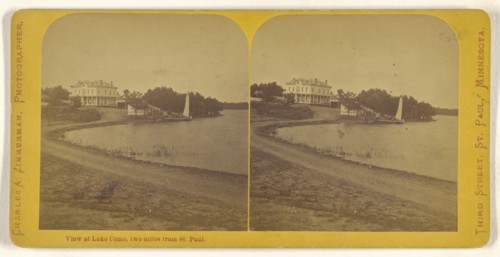 View at Lake Como, two miles from St. Paul; Charles A. Zimmerman, American, born France, 1844 - 1909, 1870 - 1880; Albumen