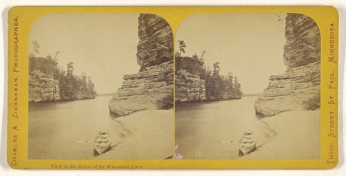 View in the Dalles of the Wisconsin River; Charles A. Zimmerman, American, born France, 1844 - 1909, 1870 - 1880; Albumen