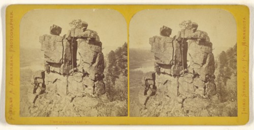 View at Devils Lake, Wis; Charles A. Zimmerman, American, born France, 1844 - 1909, 1870 - 1880; Albumen silver print