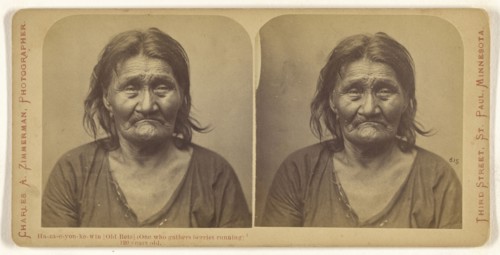 Ha-za-yon-ke-win Old Bets, One who gathers berries running, 120 years old; Charles A. Zimmerman, American, born France, 1844