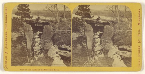 View in the Dalles of the Wisconsin River; Charles A. Zimmerman, American, born France, 1844 - 1909, 1870 - 1880; Albumen