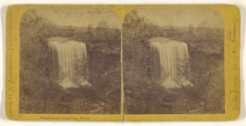 Minne-ha-ha, Laughing Water; Charles A. Zimmerman, American, born France, 1844 - 1909, about 1870; Albumen silver print