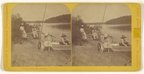 View on Lake Minnetonka; Charles A. Zimmerman, American, born France, 1844 - 1909, about 1870; Albumen silver print