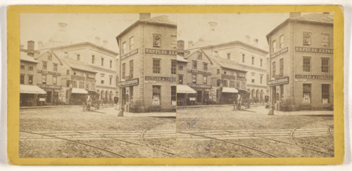 Post office, Providence, Rhode Island; American; about 1870; Albumen silver print