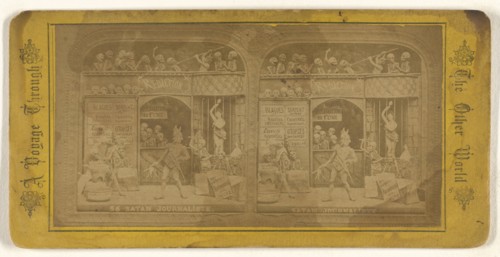 Satan Journaliste; French; about 1860; Albumen silver print