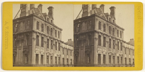 Part of the Tuilleries. Desastres de Paris. 1870 - 71; A.V., French, active Paris, France 1870s, 1870 - 1871; Albumen silver