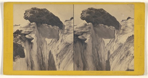 Pont et Crevasse, Mer de Glace. Chamonix; Tairraz Frères; about 1865; Albumen silver print