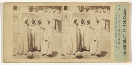 Provence et Languedoc. Ile Sainte-Marguerite, Var, Arabes prisonniers dans le Fort, No. 3, French; about 1858; Albumen silver