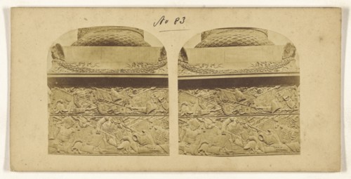 Base of Column, Place Vendome; French; about 1865; Albumen silver print