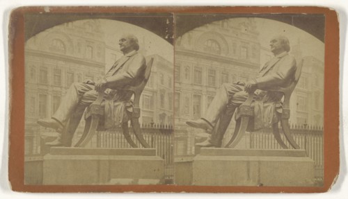 Peabody Statue; about 1865; Albumen silver print