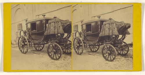 Carrosse de Gemi-Dala de S.S. Pie IX, Rome, about 1870; Albumen silver print