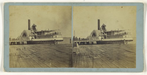 Paddleboat  Monohansett; American; about 1870; Albumen silver print