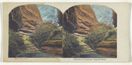 Bottom of Canyon, Starved Rock; American; about 1900; Color Photomechanical