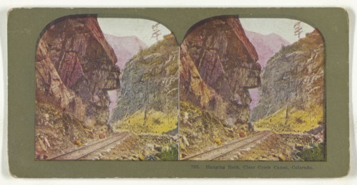 Hanging Rock, Clear Creek Canon, Colorado; American; about 1900; Color Photomechanical