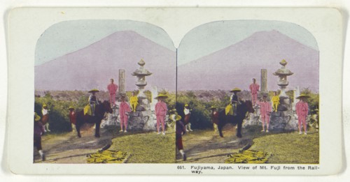 Fujiyama, Japan. View of Mt. Fuji from the Railway; about 1905; Color Photomechanical