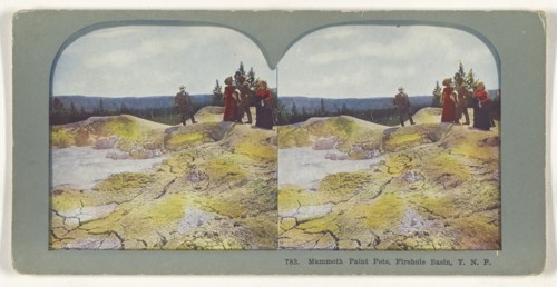Mammoth Paint Pots, Firehole Basin, Y.N.P; American; about 1900; Color Photomechanical