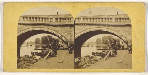 Richmond Bridge; British; about 1860; Albumen silver print