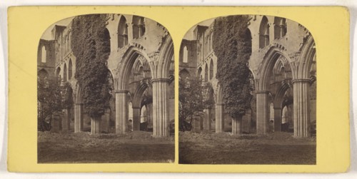 Rievaulx Abbey, West Side of Choir, looking North; British; about 1860; Albumen silver print