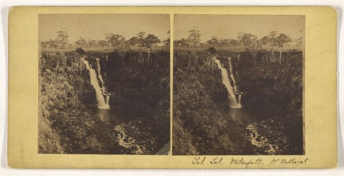 Lal Lal Waterfall, W. Ballaret; British; about 1860; Albumen silver print