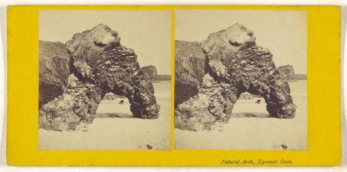 Natural Arch, Kynance Cove; British; about 1860; Albumen silver print