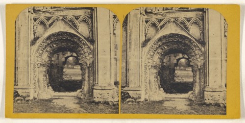 Norman Doorway, Glastonbury Abbey; British; about 1860; Albumen silver print