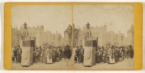 London. Crimea Monument, Waterloo Place; British; about 1860; Albumen silver print