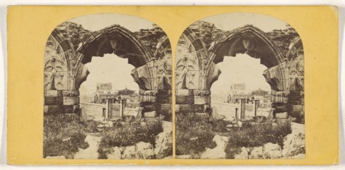 Whitby Abbey - View thro' West Door; British; about 1860; Albumen silver print