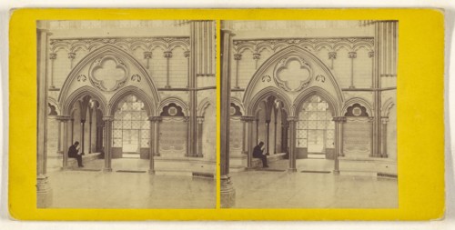 Salisbury Cathedral - Entrance to the Chapter House; British; about 1860; Albumen silver print