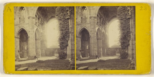 Melrose Abbey - The Nave; British; about 1860; Albumen silver print