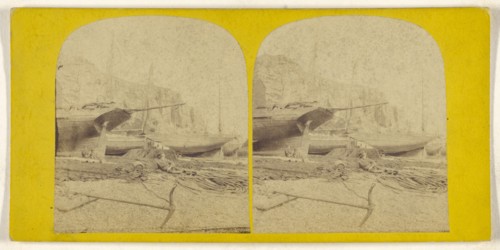 East Cliff, Hastings; British; about 1865; Albumen silver print