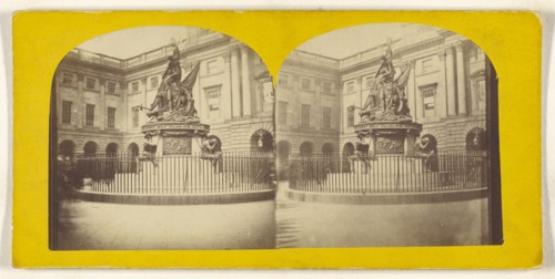 Nelson Monument; British; about 1870; Albumen silver print