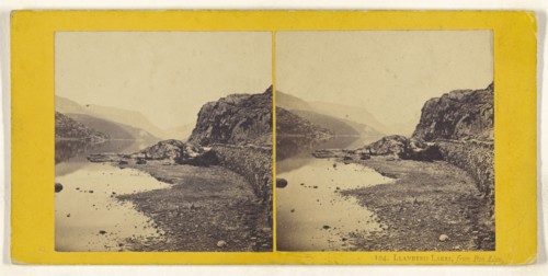 Llanberis Lakes, from Pen Llyn; British; about 1865; Albumen silver print