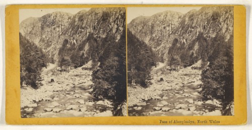 Pass of Aberglaslyn, North Wales; British; about 1865; Albumen silver print
