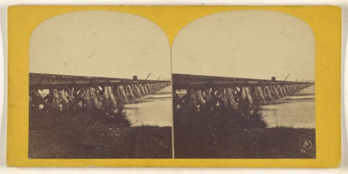 North Platt Bridge, 1st Crossing; British; about 1865; Albumen silver print