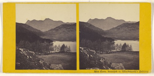 Blea Tarn, described in Wordworth's Solitary; British; about 1865; Albumen silver print