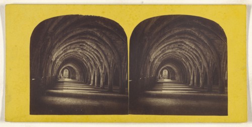 Cloisters. Fountains' Abbey; British; about 1865; Albumen silver print