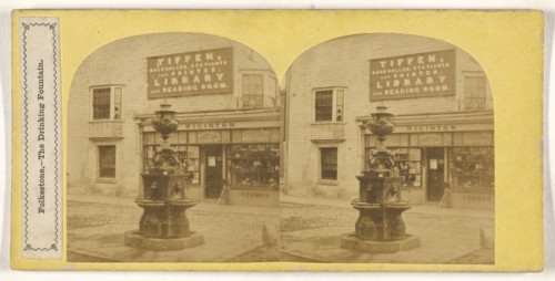 Folkestone. - The Drinking Fountain; British; about 1865; Albumen silver print