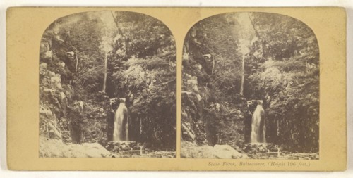Scale Force, Buttermere, Height 196 feet., British; about 1860; Albumen silver print