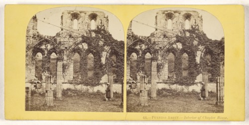 Furness Abbey. Interior of Chapter House; British; about 1860; Albumen silver print