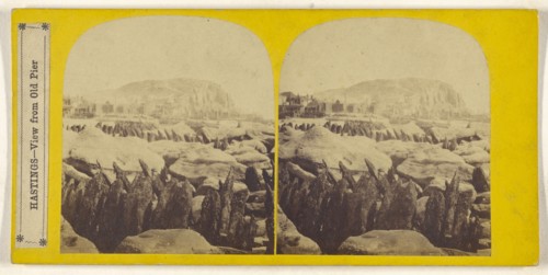 Hastings, View from Old Pier; British; about 1865; Albumen silver print