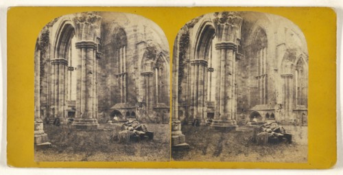 Melrose Abbey; British; about 1860; Albumen silver print