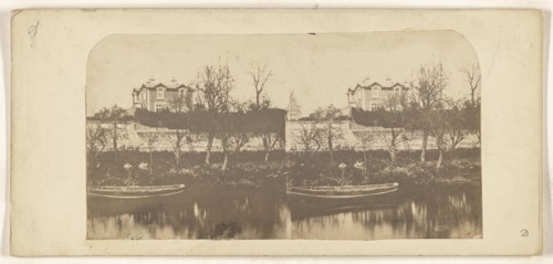 Geo. Hurewoods House as seen from the Bunker of the Gipping; British; about 1860; Salted paper print